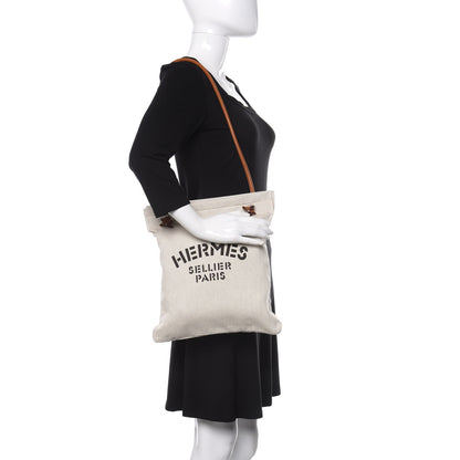 Hermes Canvas Swift Aline Grooming Bag Gold 2 of 9