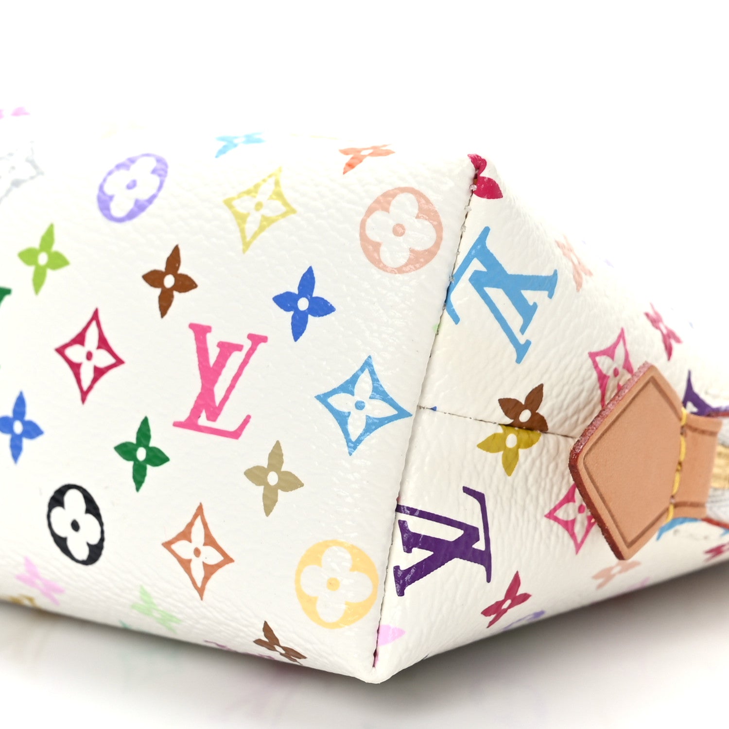 Louis Vuitton Monogram Multicolor Cosmetic Pouch White Litchi 7 of 7