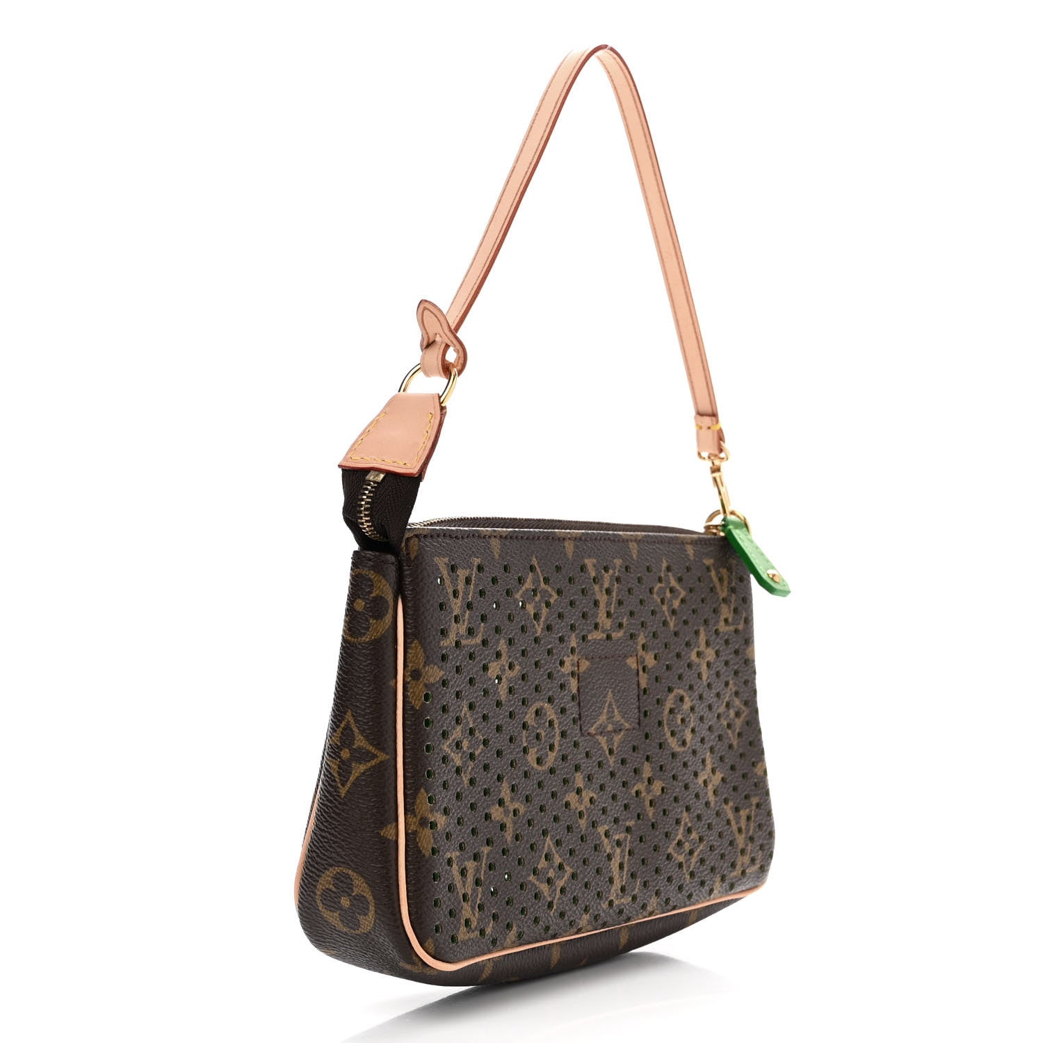 Louis Vuitton Monogram Perforated Pochette Accessories Bag Green 3 of 10