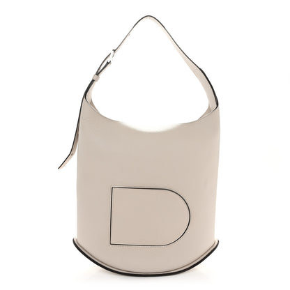 Delvaux Taurillon Soft Pin Hobo GM Sesame 1 of 11