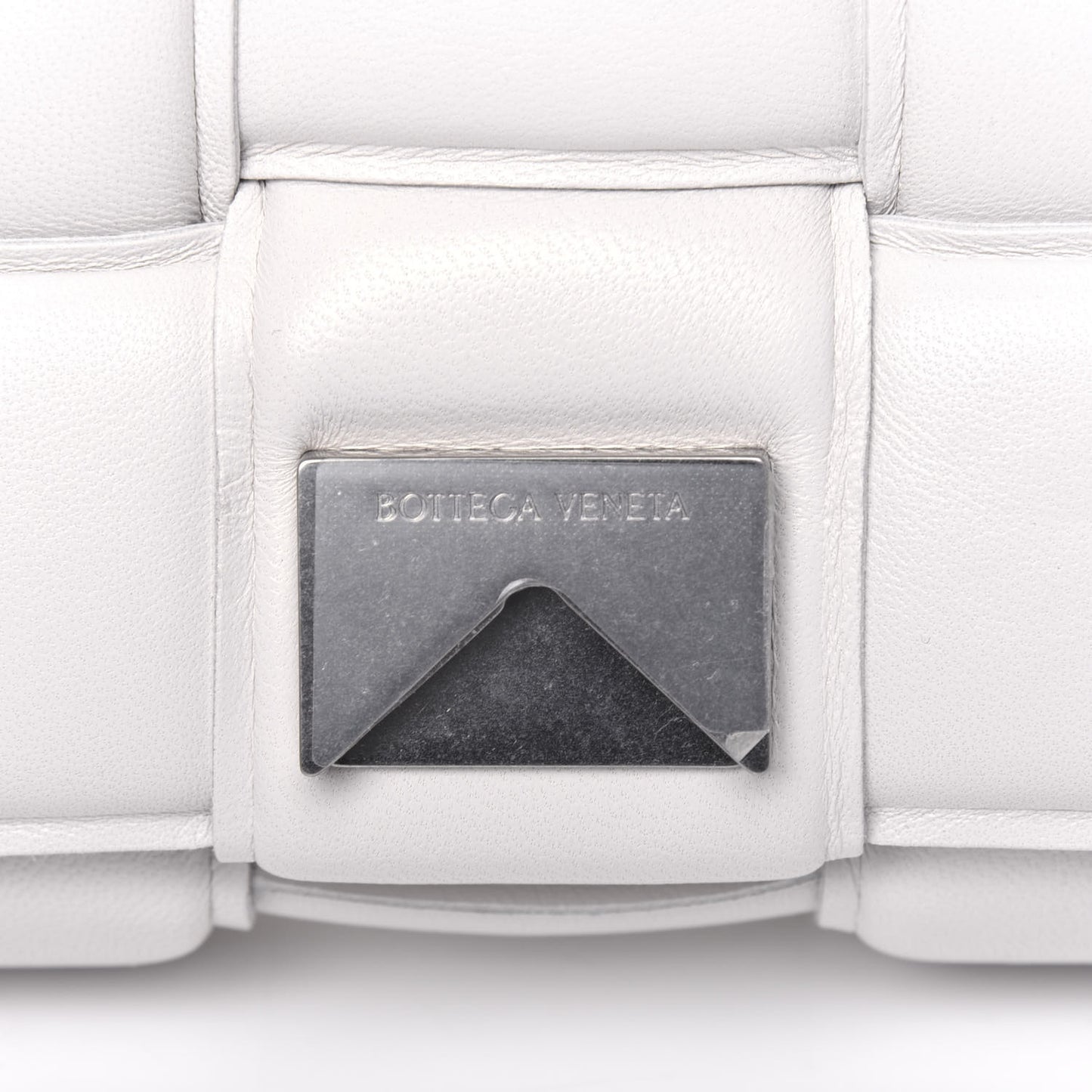 Nappa Maxi Intreccio Padded Cassette Crossbody Bag Chalk