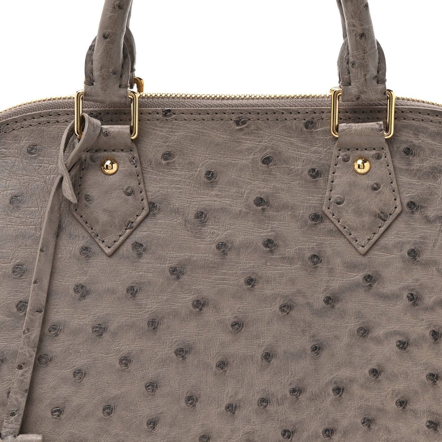 Louis Vuitton Ostrich Alma PM Gris 7 of 10
