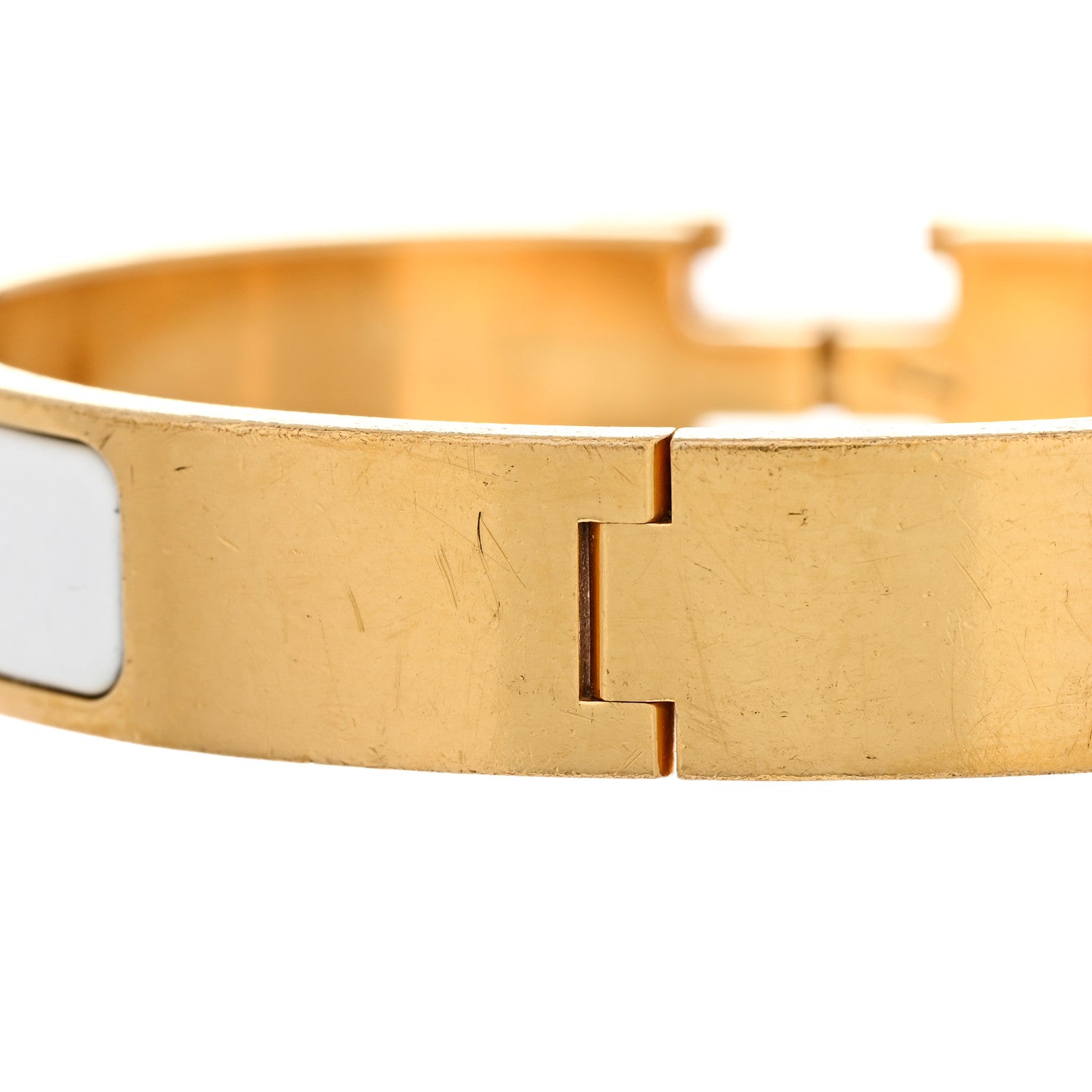 Hermes Enamel Narrow Clic Clac H Bracelet PM White 7 of 8
