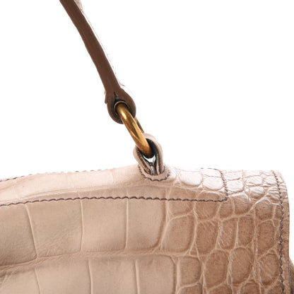 Saint Laurent Nubuck Croc Embossed Large Muse Two Beige 13 of 20