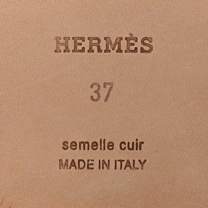Hermes Epsom Oran Sandals 37 Rose Porcelaine 6 of 8