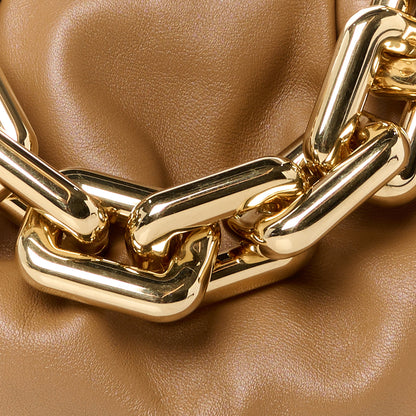 Bottega Veneta Calfskin The Pouch Chain Cammello 9 of 11