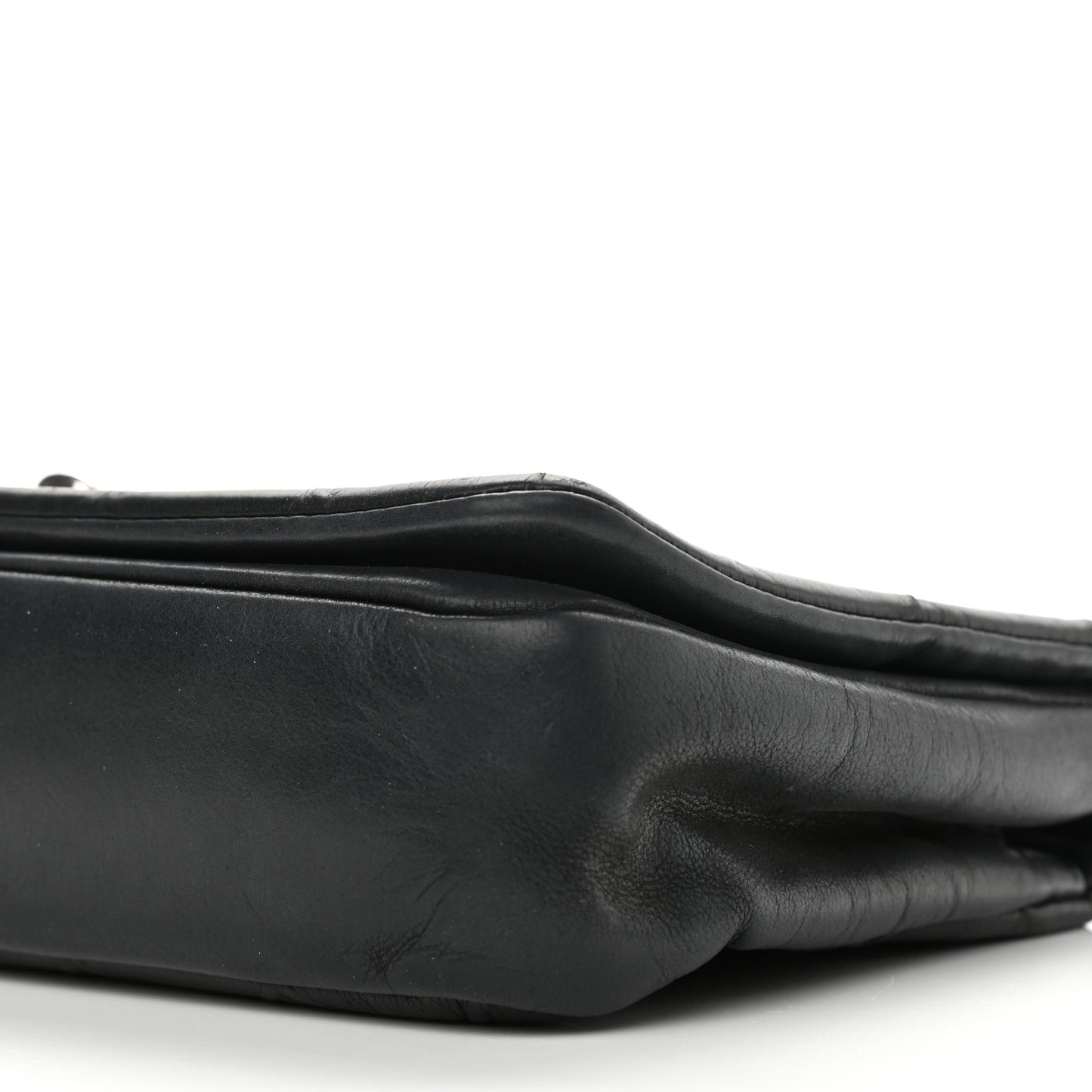 Lambskin Diamond Stitched CC Flap Shoulder Bag Black