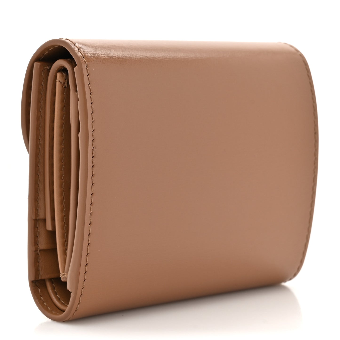 Shiny Calfskin Small Triomphe Wallet Bronze