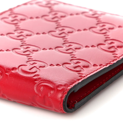 Gucci Guccissima Bi-Fold Wallet Red 8 of 10