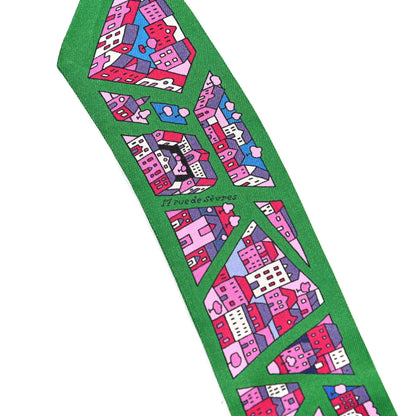 Hermes Silk Rive Droite Rive Gauche Twilly Vert Rose Bleu 4 of 6
