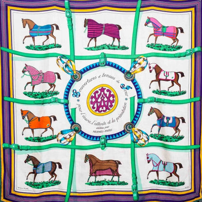 Hermes Cashmere Silk Couvertures et Tenues de Jour Shawl 140 1 of 7