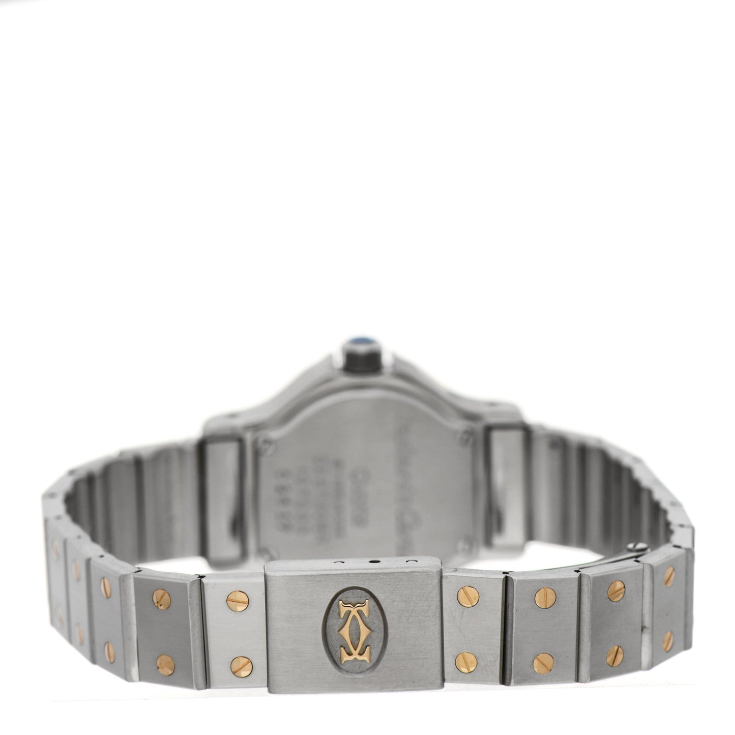 Stainless Steel 18K Yellow Gold 25mm Santos Octagon Quartz Watch