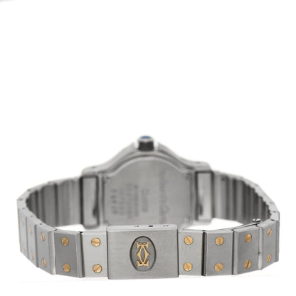 Cartier Stainless Steel 18K Yellow Gold 25mm Santos Octagon Quartz Watch 3 of 5