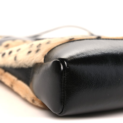 Chanel Shiny Lambskin Pony Hair Cheetah Printed Mini 31 Shopping Bag Light Beige Black Light Beige Black 9 of 11