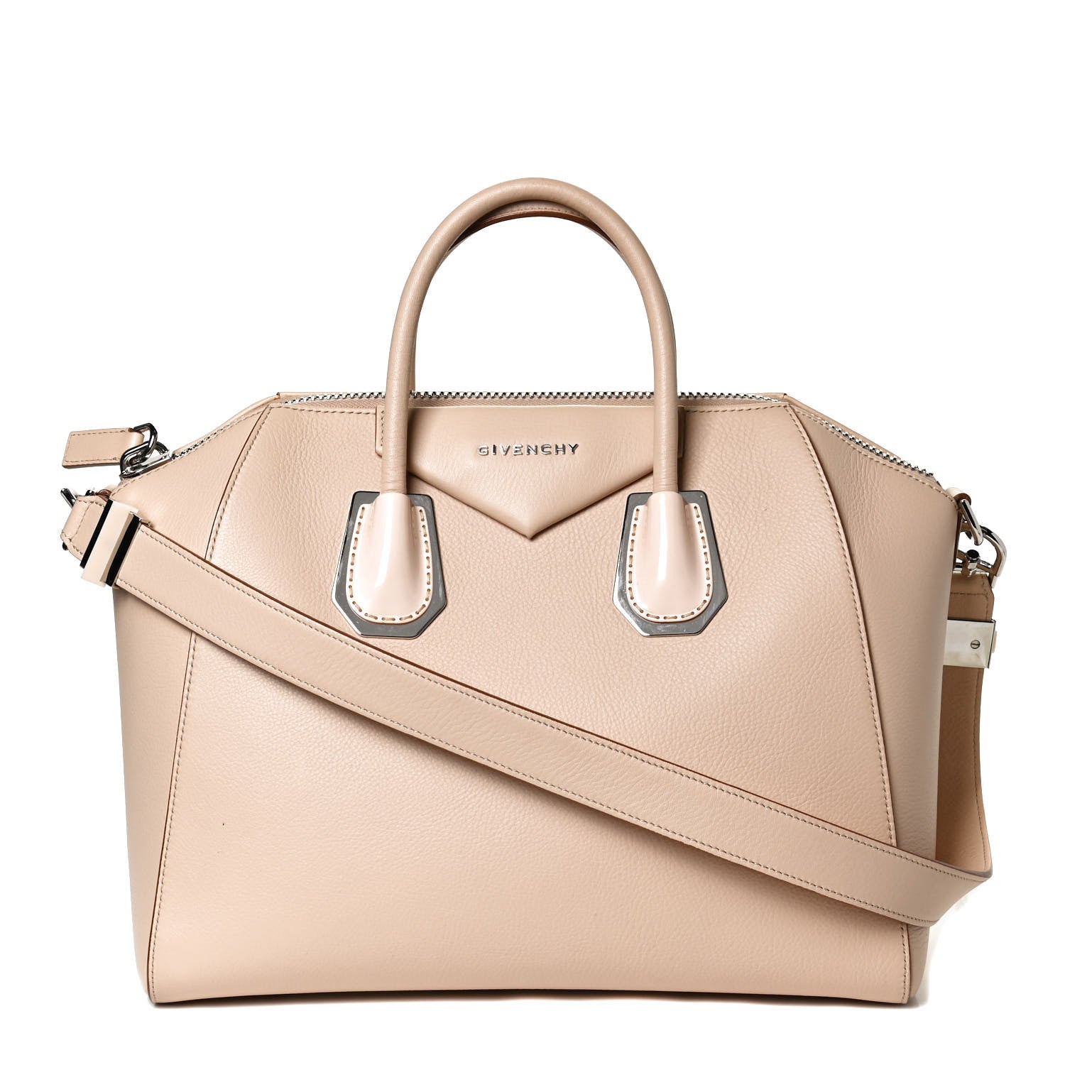 Givenchy Calfskin Plexiglass Medium Antigona Light Beige 1 of 9