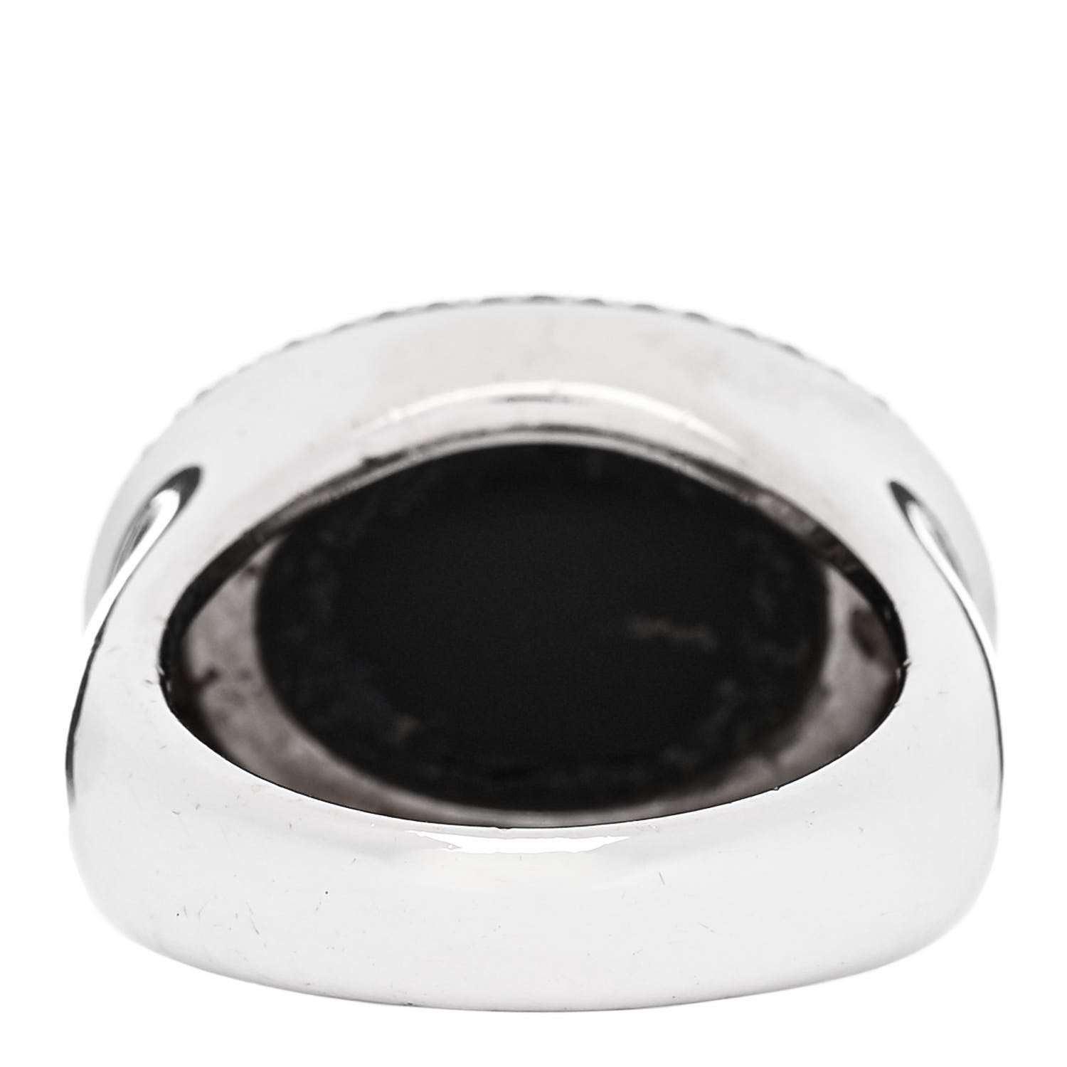 David Yurman Sterling Silver Diamond Black Onyx Signature Oval Ring 54 7 4 of 6