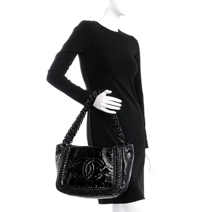 Chanel Crinkled Patent Modern Chain Flap Black 2 of 9