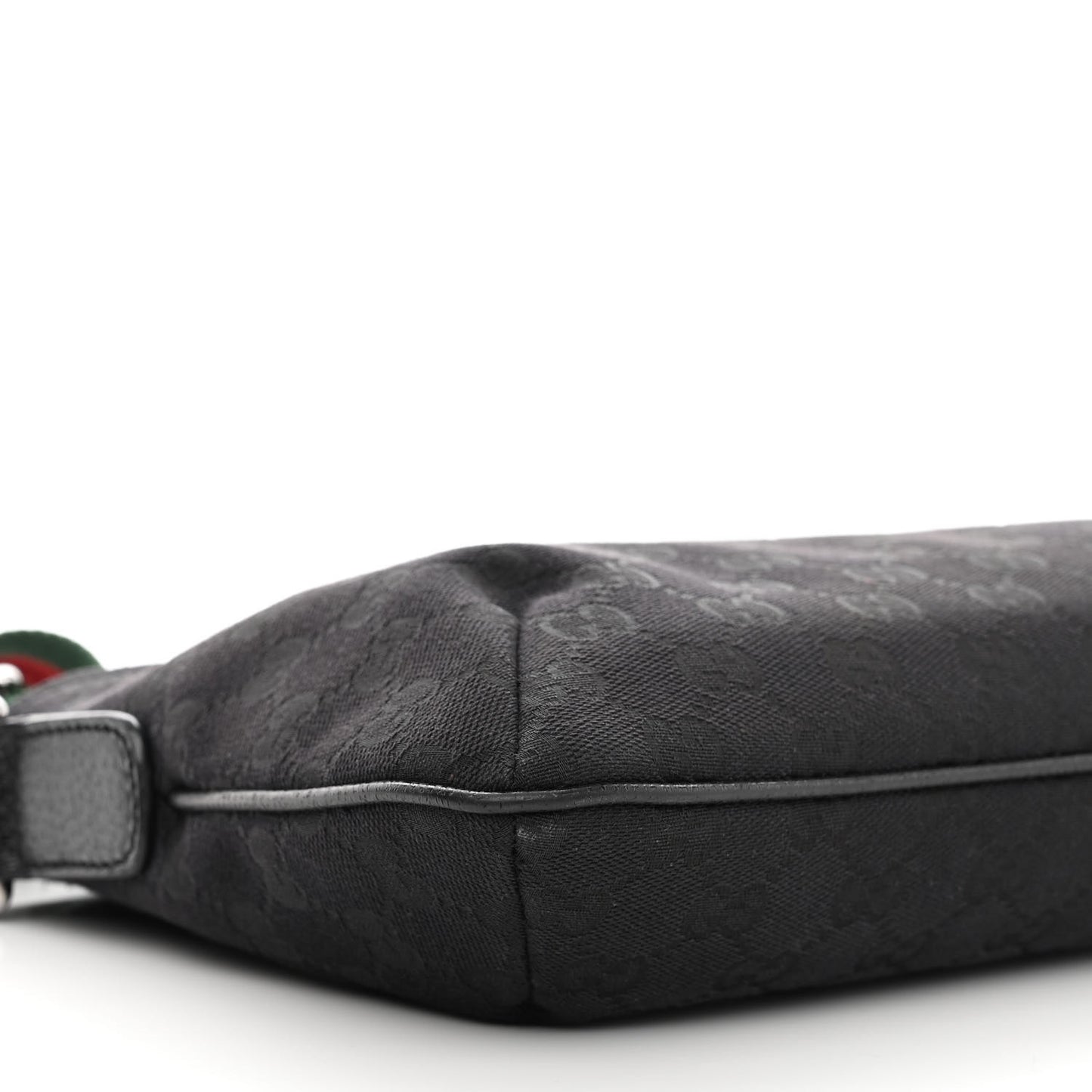 Monogram Web Small Flat Messenger Crossbody Black