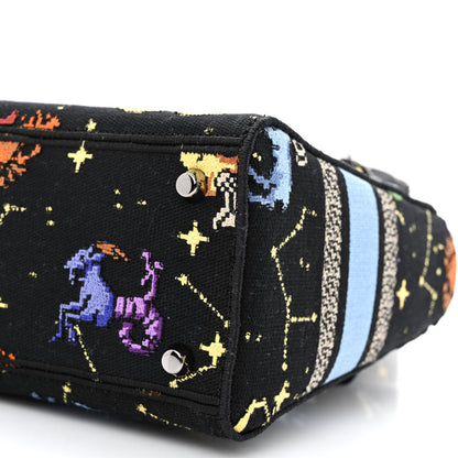 Christian Dior Canvas Pixel Zodiac Embroidered Medium Lady D-Lite Nero Multicolor 10 of 14