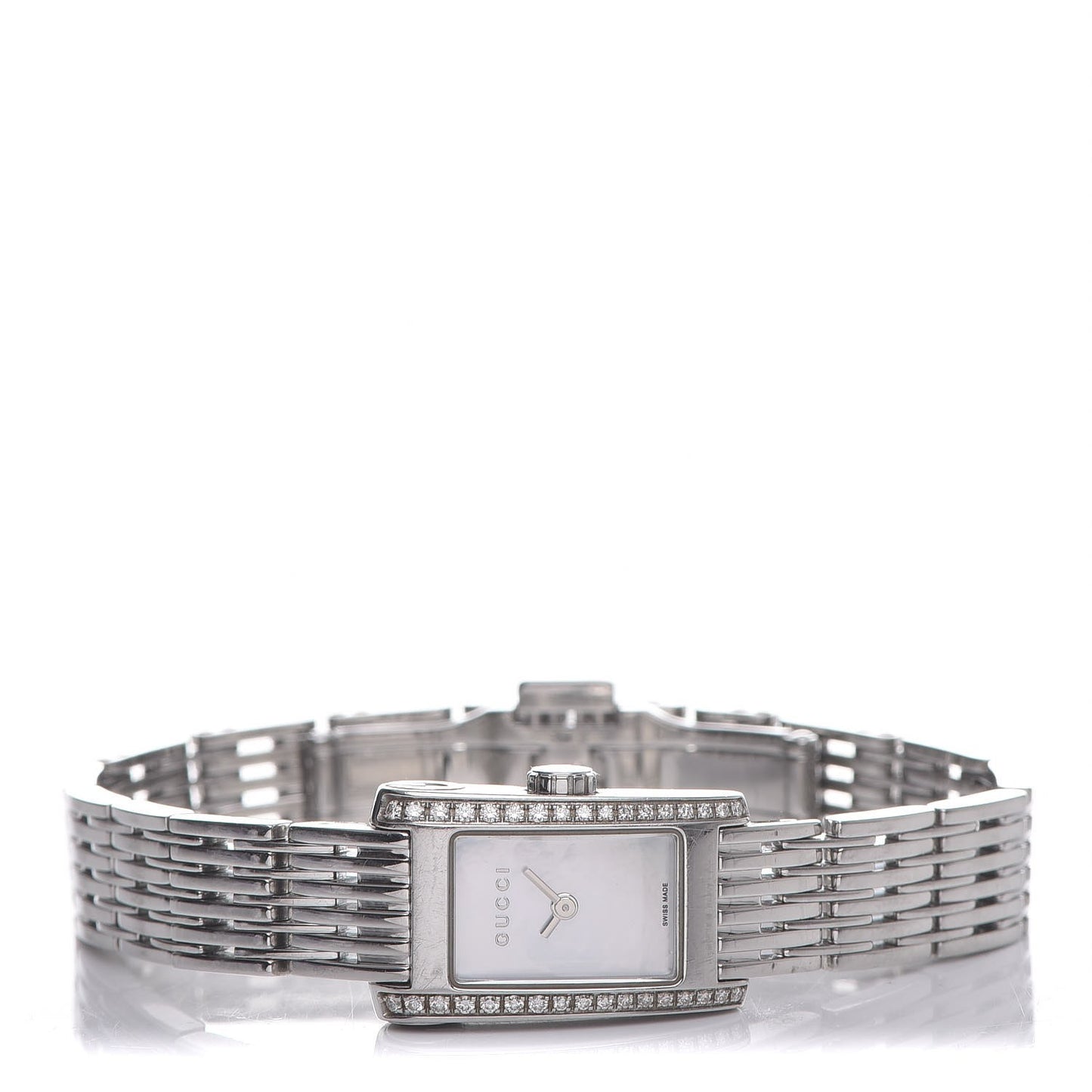 Stainless Steel Diamond Mother of Pearl 15mm 8600L Quartz Watch