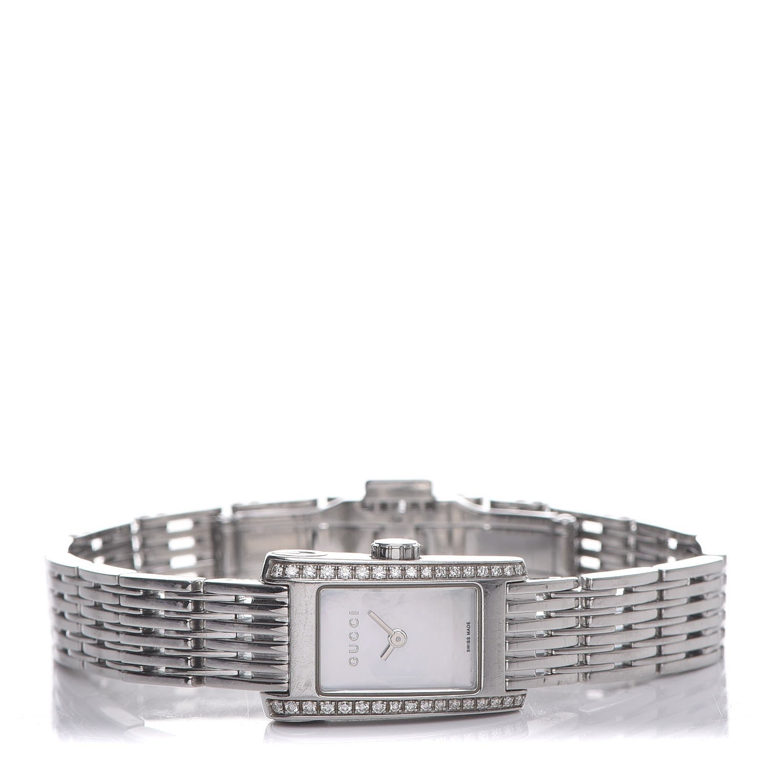 Gucci Stainless Steel Diamond Mother of Pearl 15mm 8600L Quartz Watch 3 of 7