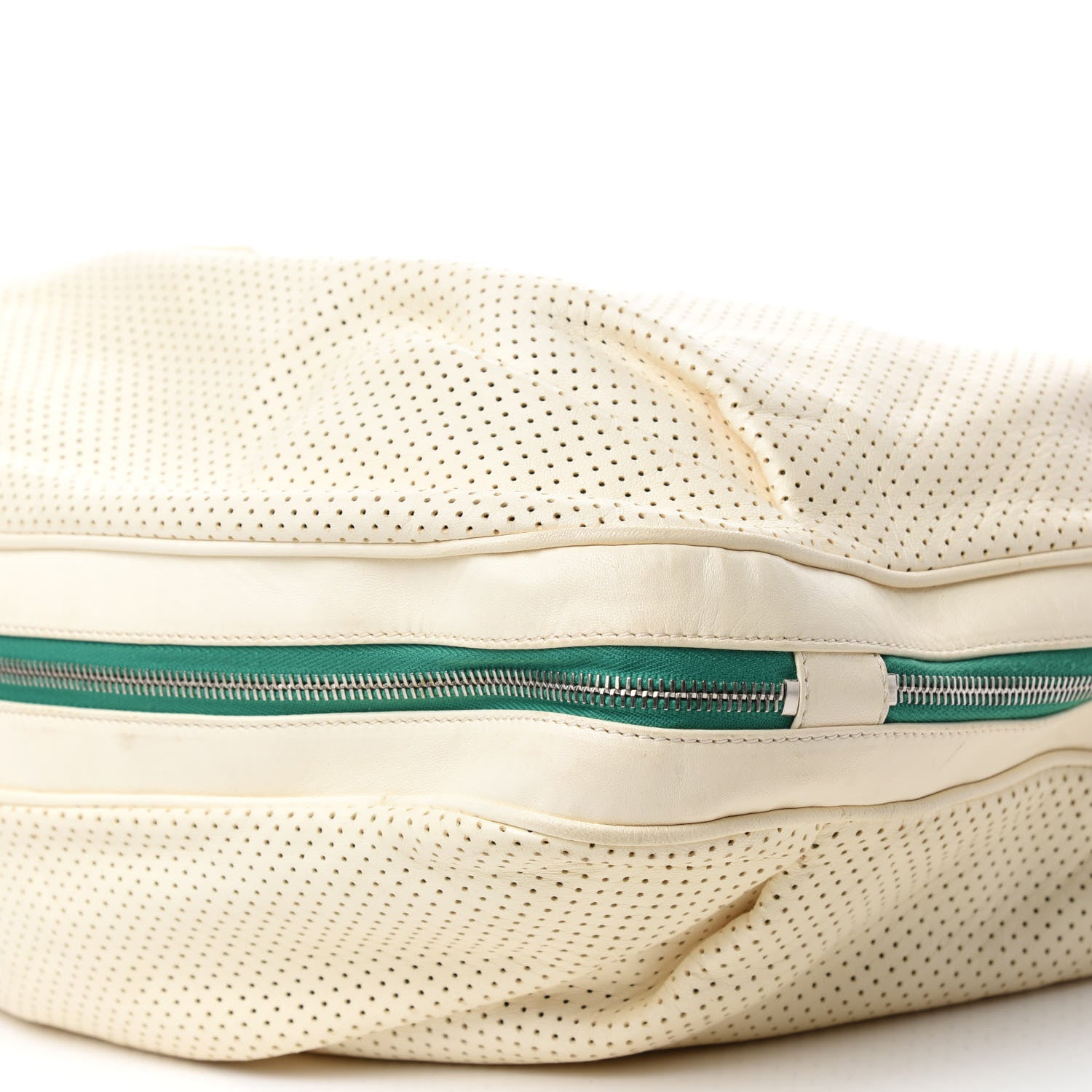Chanel Lambskin Perforated Baseball Spirit Ligne Bag White Green 7 of 10
