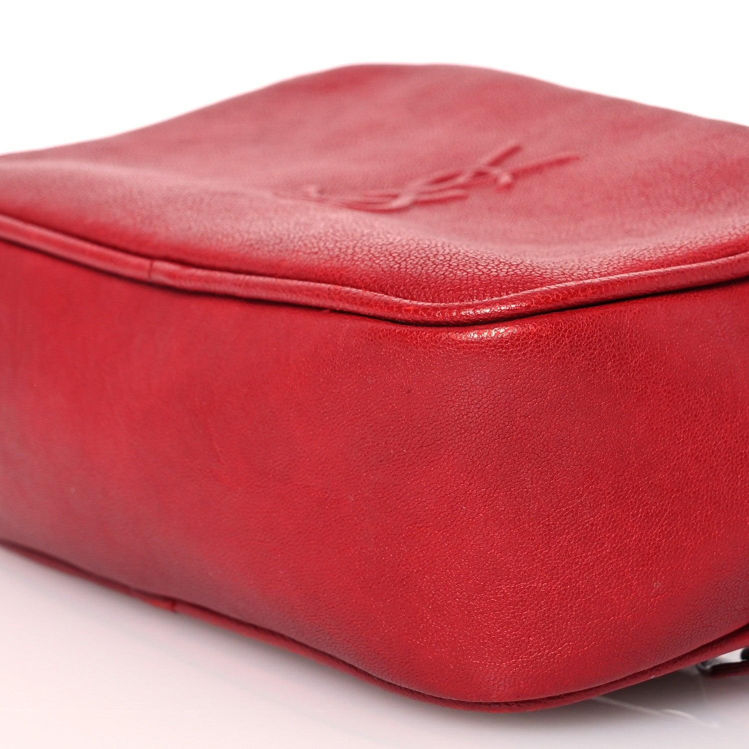 Saint Laurent Lambskin Monogram Lou Belt Bag Red 10 of 13