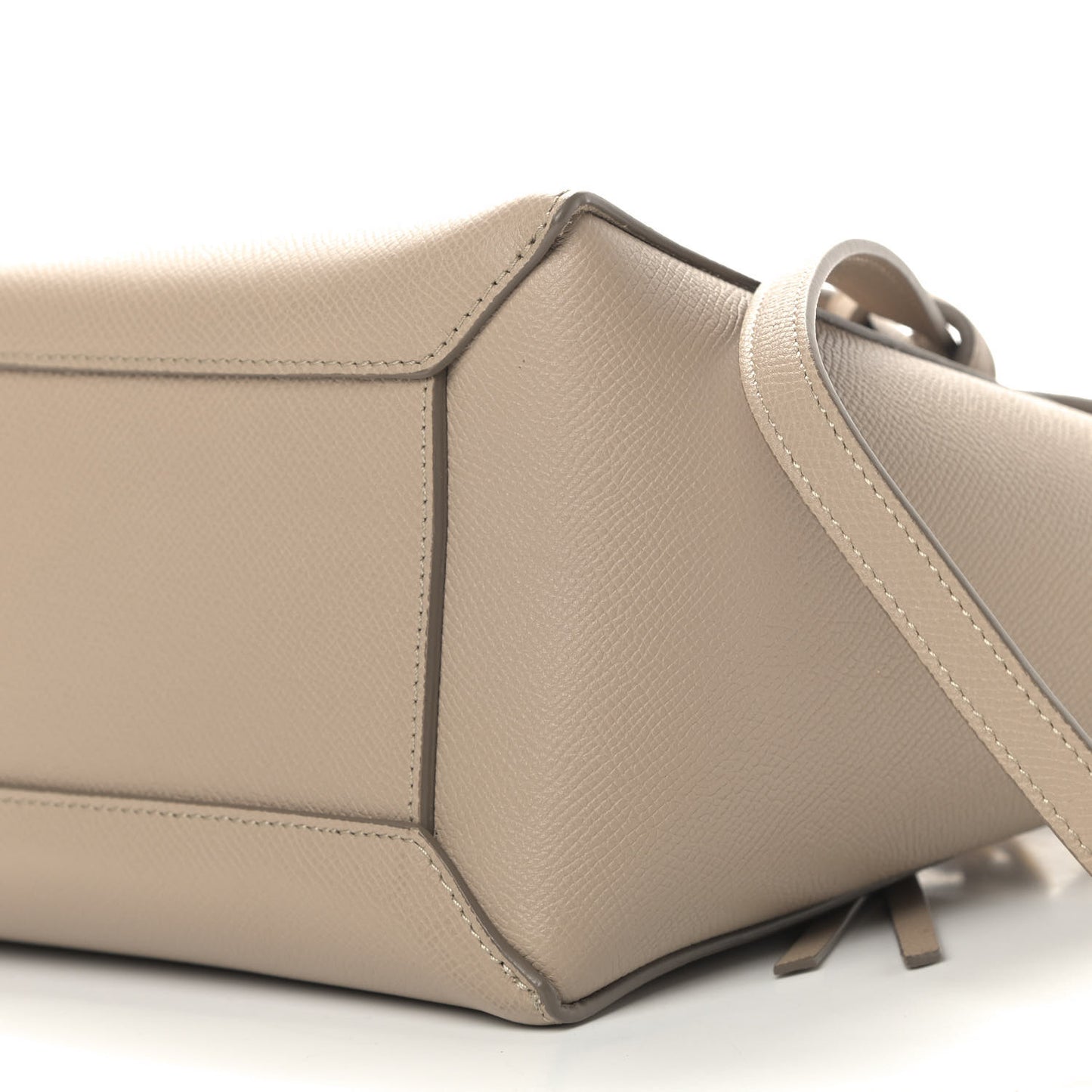 Grained Calfskin Micro Belt Bag Light Taupe