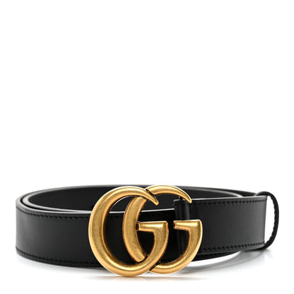 Gucci Calfskin Double G 30mm Belt 75 30 Black 1 of 6