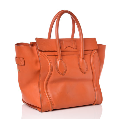 Celine Smooth Calfskin Mini Luggage Bright Orange 3 of 15