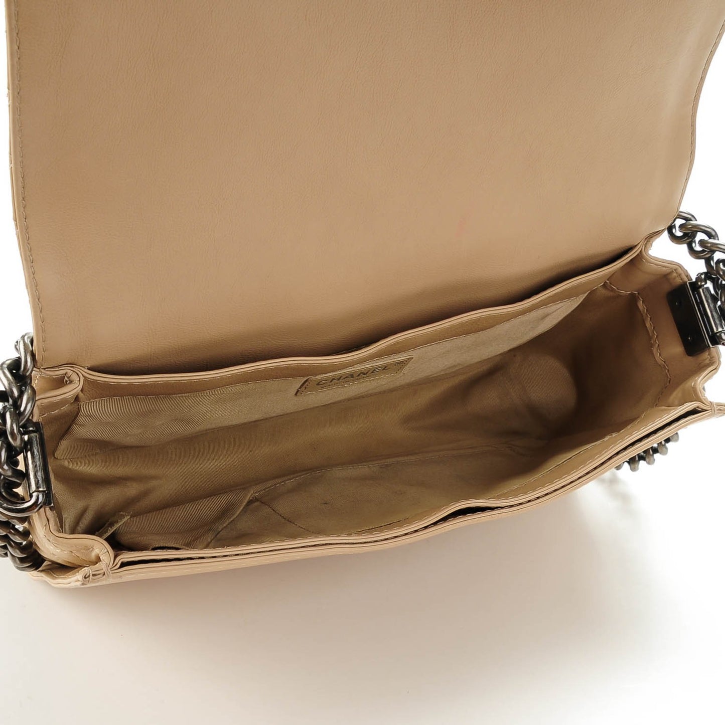 Calfskin Medium Boy Reverso Flap Beige Clair