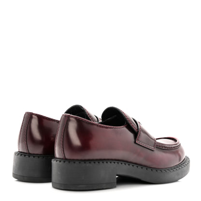 Prada Spazzolato Metal Triangle Logo Mens 35mm Loafers 5 Porpora Fume 4 of 13
