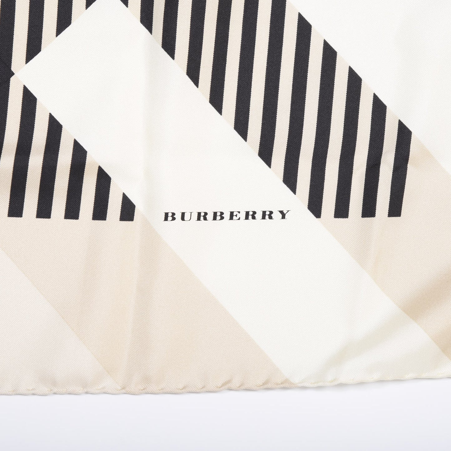Silk Nova Check Square Scarf Beige