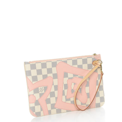 Louis Vuitton Damier Azur Tahitienne Neverfull MM GM Pochette 3 of 8