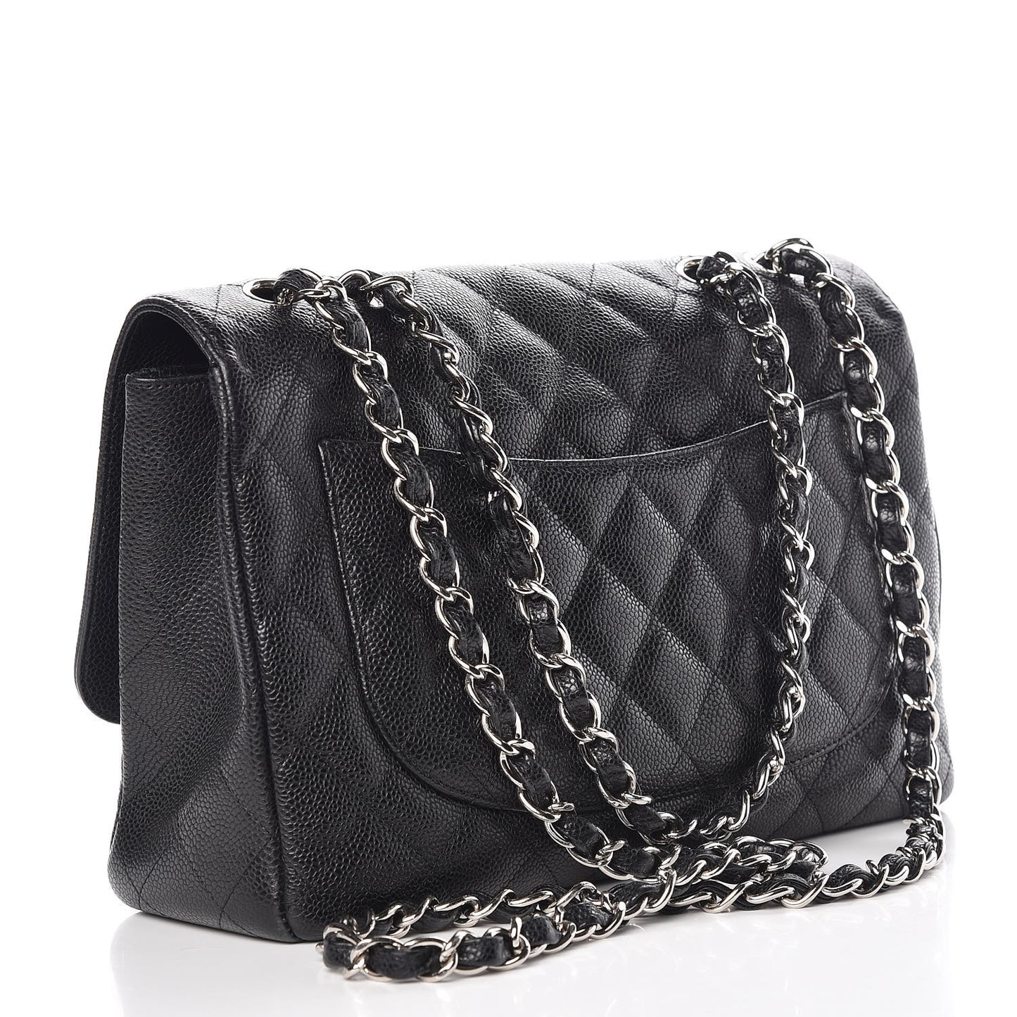 Caviar Quilted Jumbo Single Flap Black