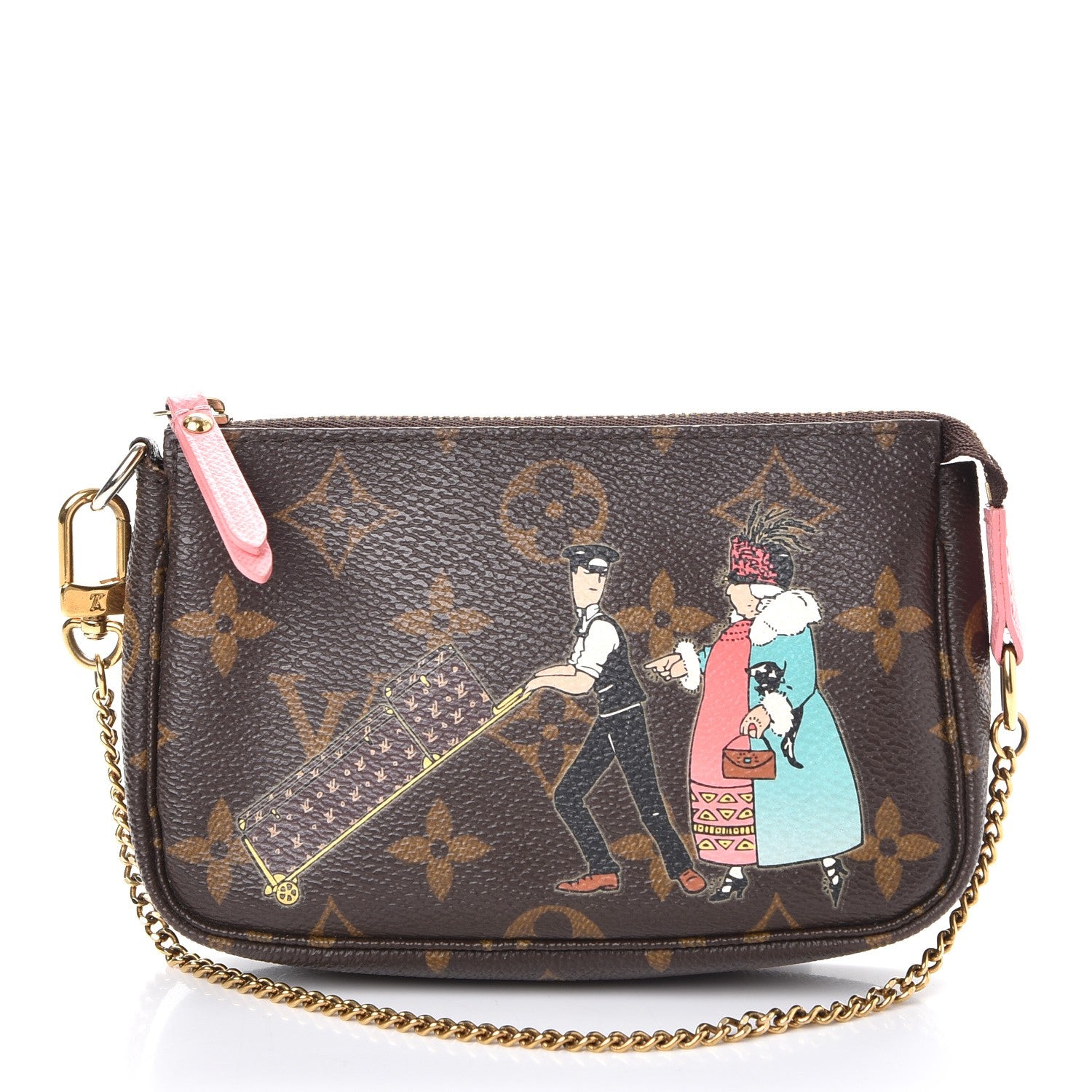 Louis Vuitton Monogram Illustre Mini Pochette Accessories Rose 1 of 8