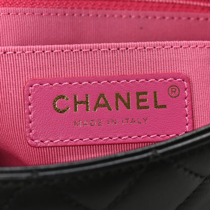 Chanel Lambskin Resin Quilted Mini Rectangular Pearl Samba Flap Black 7 of 10