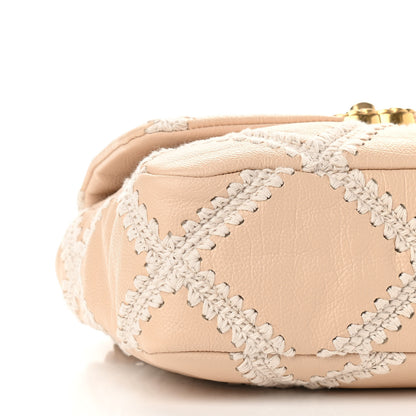 Chanel Calfskin Crochet Medium Chanel 19 Flap Beige 9 of 11
