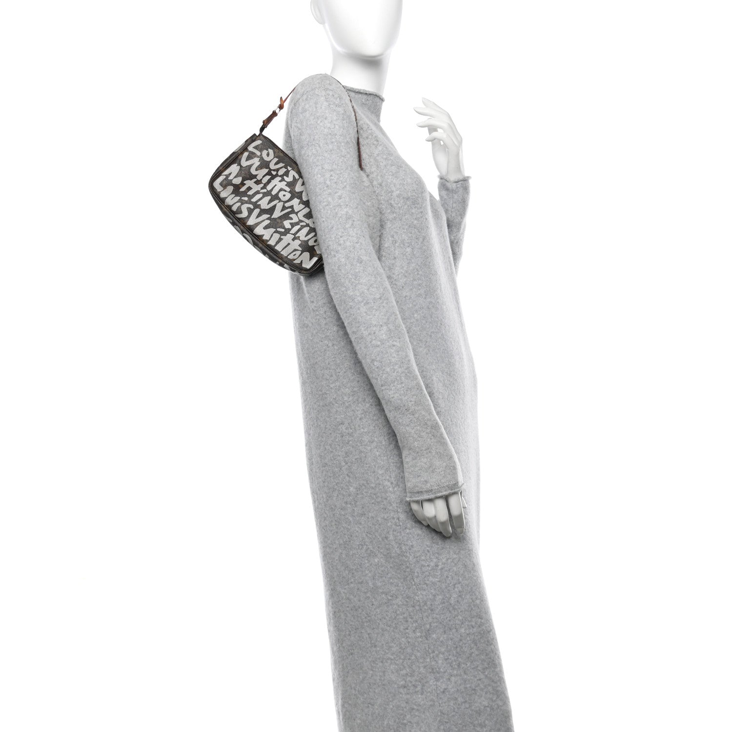 Louis Vuitton Monogram Graffiti Pochette Accessories Silver 3 of 12
