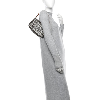 Louis Vuitton Monogram Graffiti Pochette Accessories Silver 3 of 12