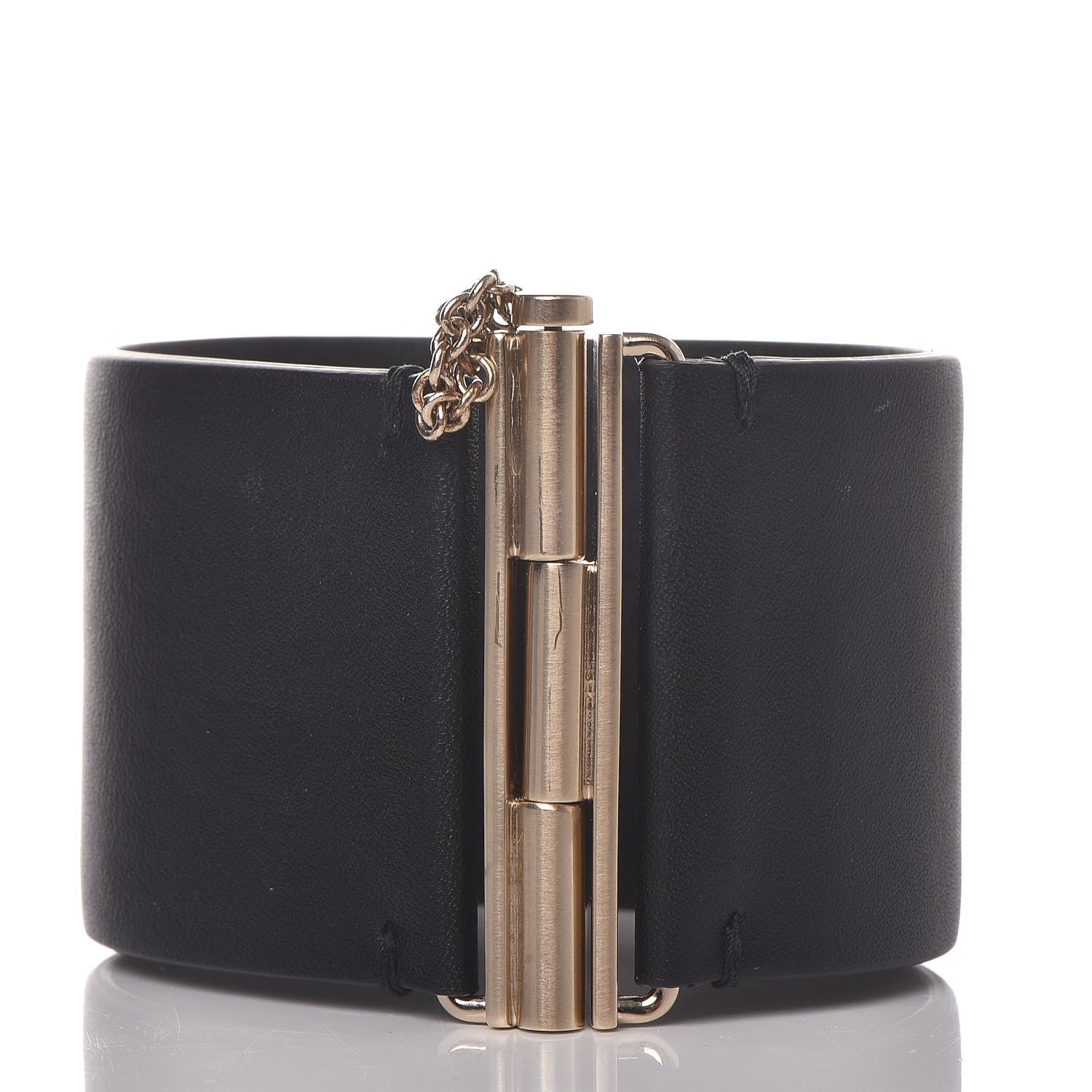 Chanel Calfskin CC Wide Cuff M Black 3 of 6
