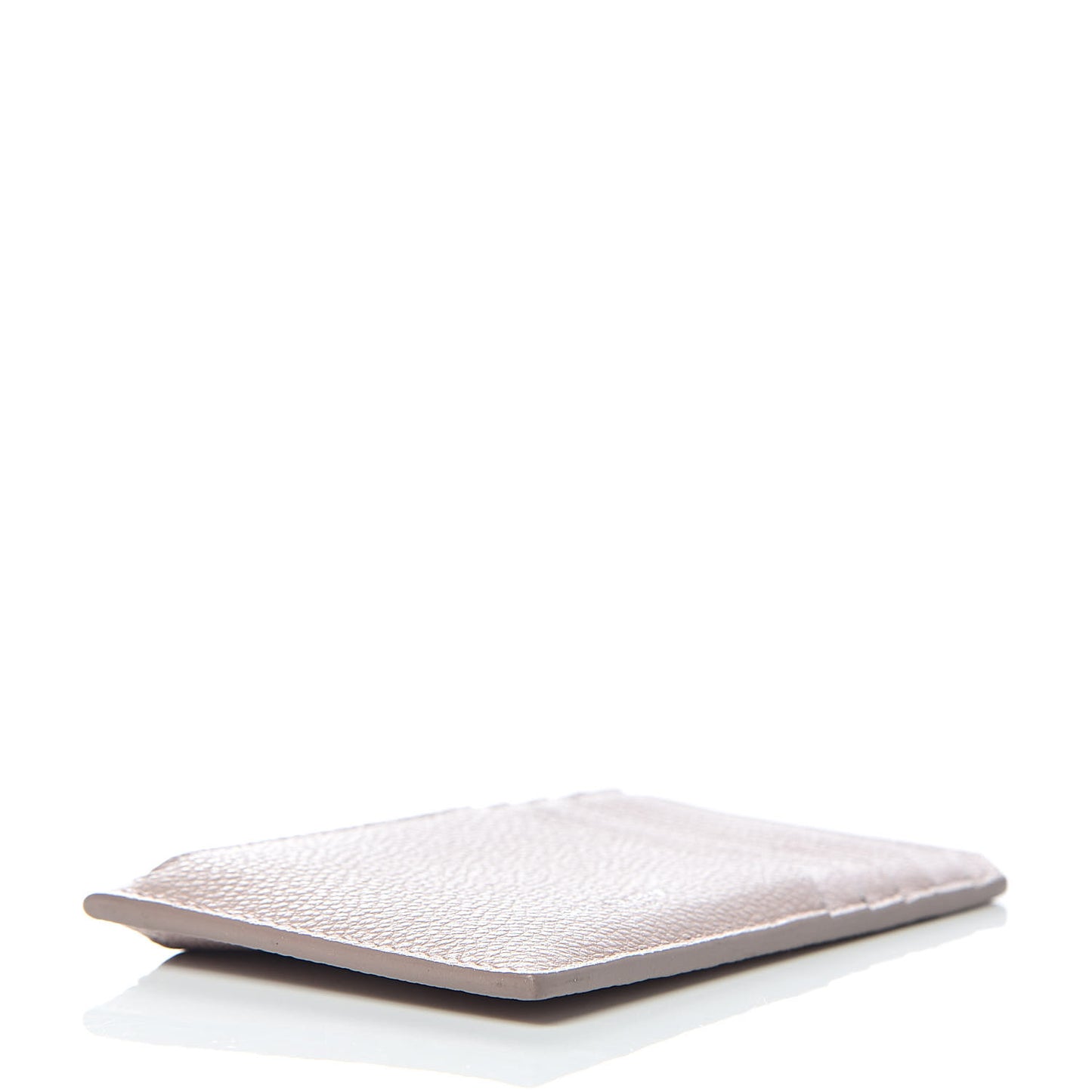 Grained Calfskin 5 Fragments Zip Pouch Card Holder Pale Pink