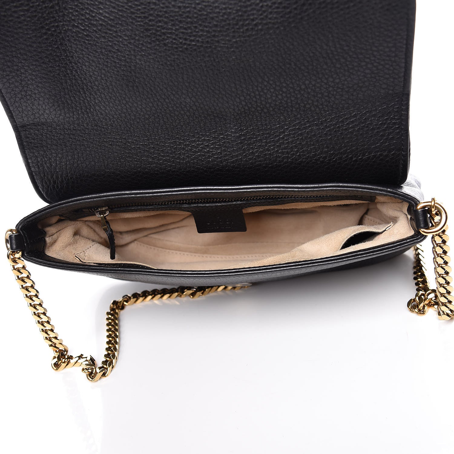 Gucci Calfskin Medium 1973 Chain Shoulder Bag Black 5 of 9