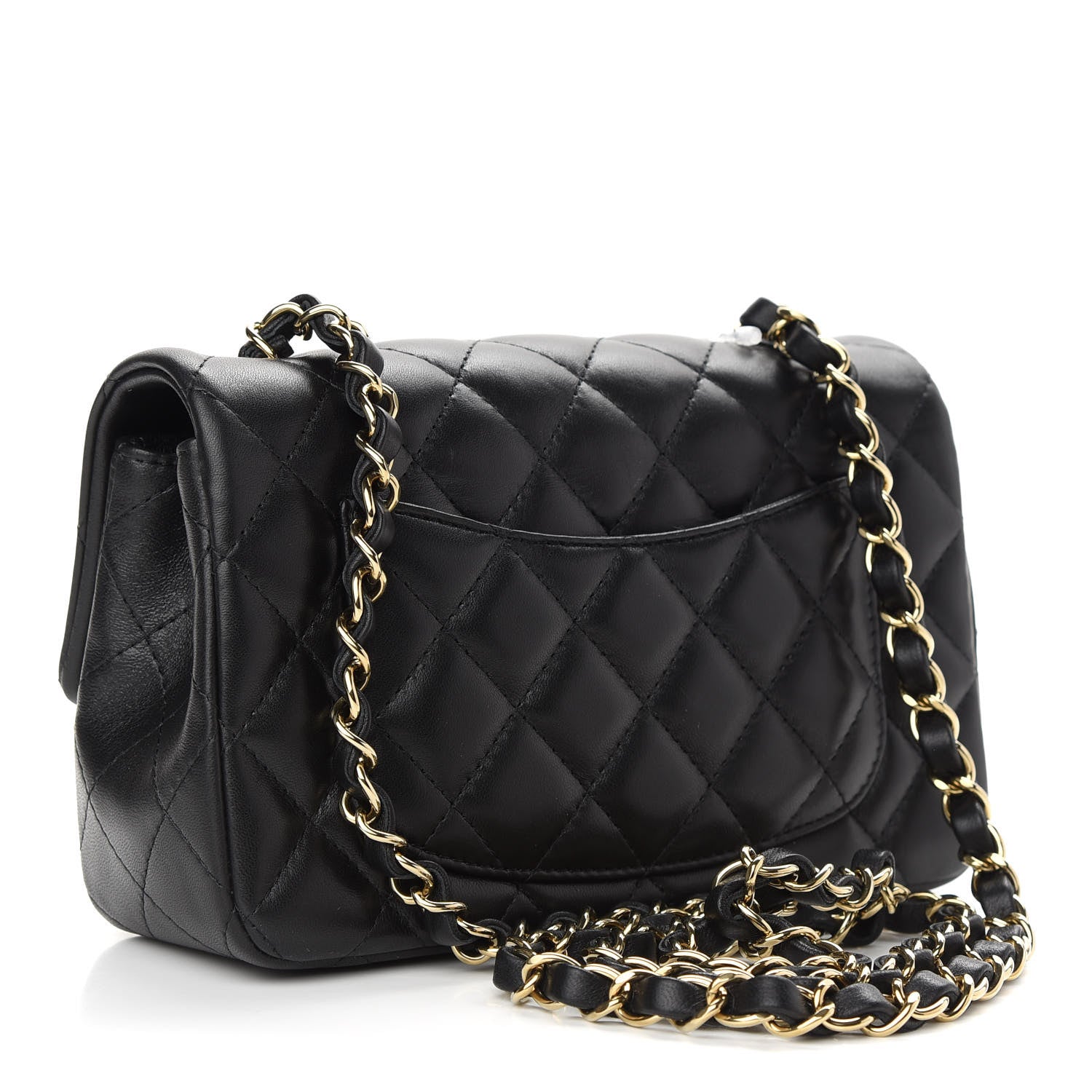 Chanel Lambskin Quilted Mini Rectangular Flap Black 3 of 13