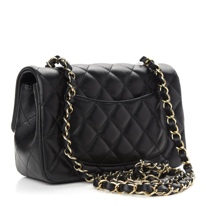 Chanel Lambskin Quilted Mini Rectangular Flap Black 3 of 13