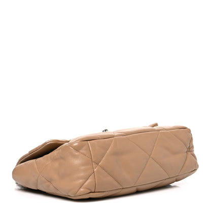 Chanel Lambskin Quilted Large Chanel 19 Flap Beige 4 of 10