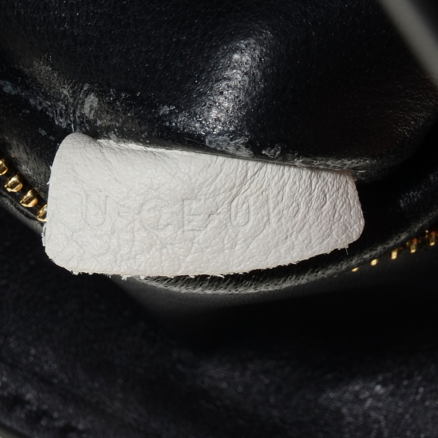 Celine Elephant Calfskin Small Bi-Color Tie Knot Tote White Black 8 of 9
