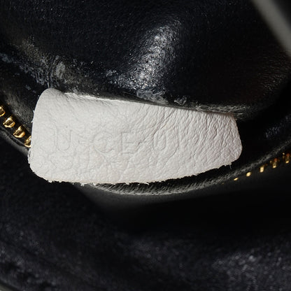 Celine Elephant Calfskin Small Bi-Color Tie Knot Tote White Black 8 of 9