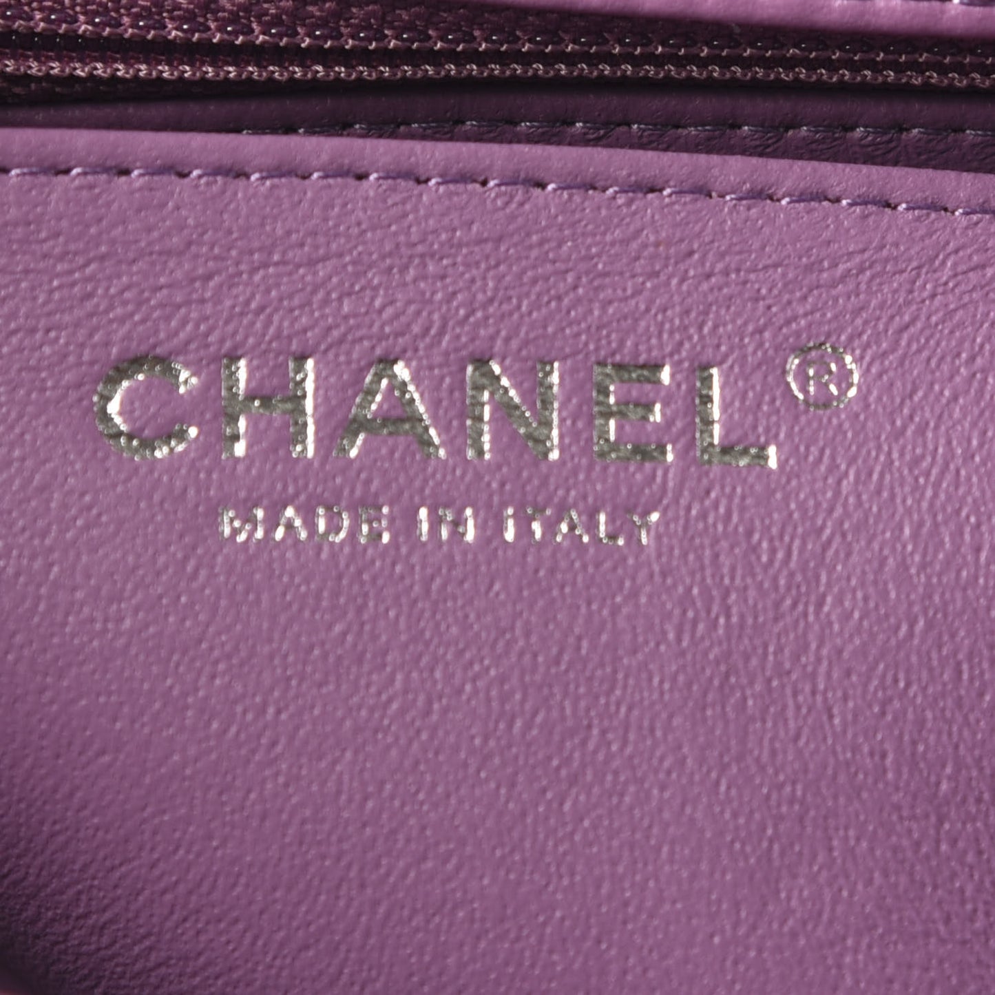 Lambskin Quilted Mini Rectangular Flap Purple