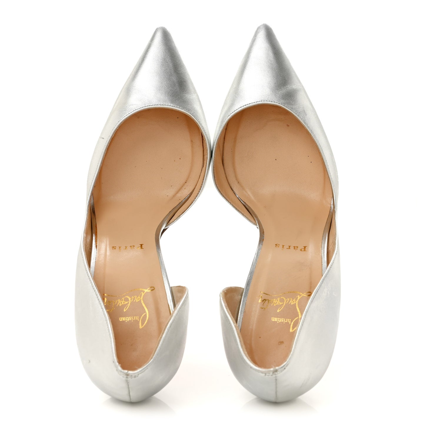 Metallic Calfskin Iriza 120 Pumps 40 Silver